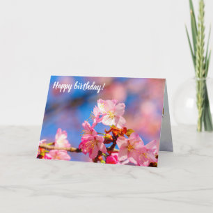 Carte Le Sakura Rose S'Éclate Lors D'Un Jour Ensoleillé 