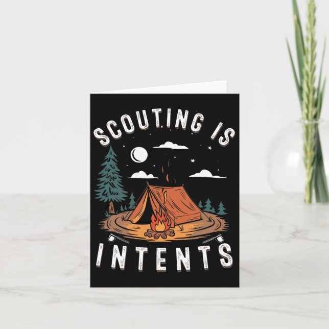 Carte Le Scoutisme Est Intérieur Scout Funny Camping (Devant)