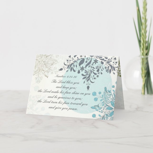 Carte Le Seigneur Vous Bénit, Numéros Bibliques 6:24, Vi (Devant)