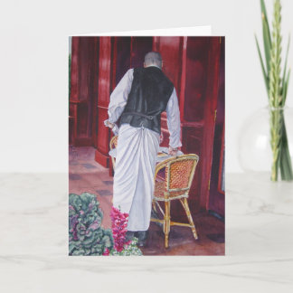 Carte Le serveur au restaurant de Bouchon