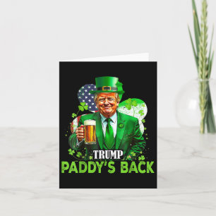Carte Le Shamrock du drapeau Jour de la Saint Patrick de