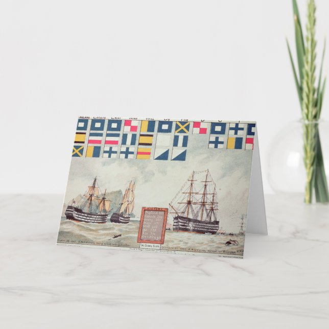 Carte Le signal de Nelson à Trafalgar (Devant)