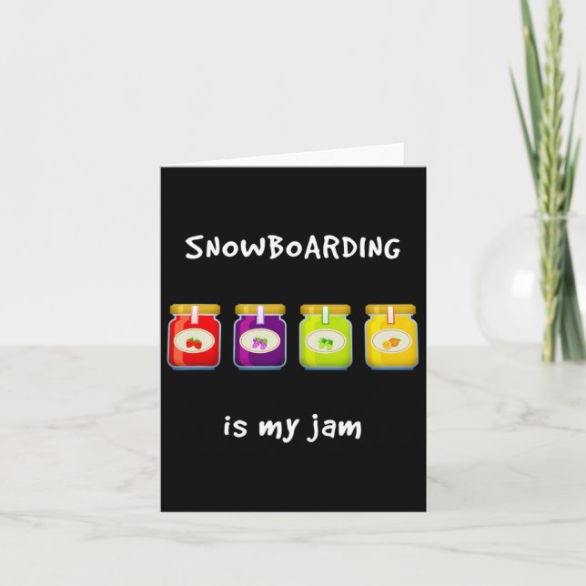 Carte Le snowboard est ma jambe préférée (Devant)