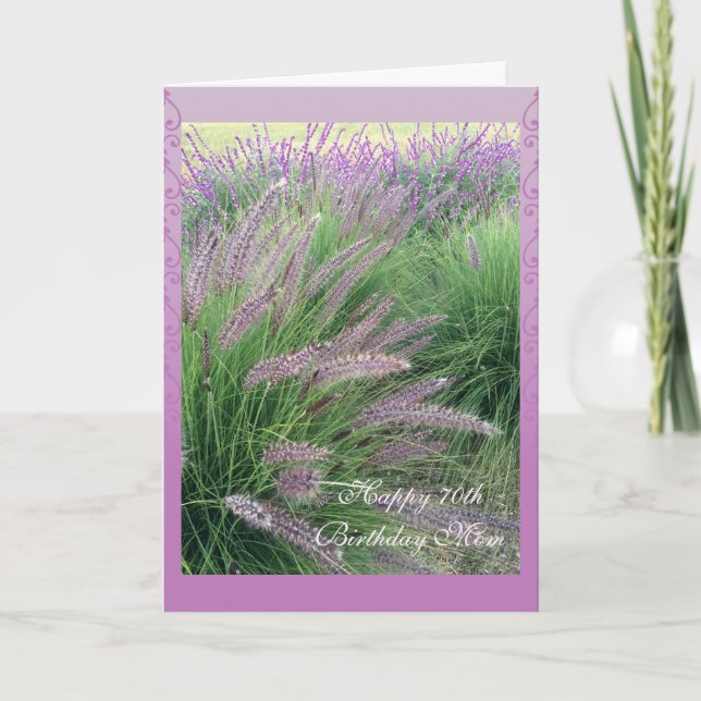 Carte Le soixante-dixième anniversaire de la maman (Devant)