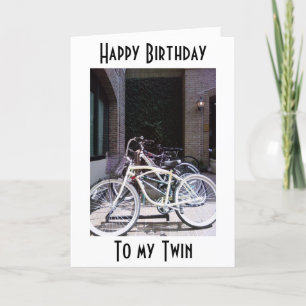 CARTE LE SOUHAIT D'ANNIVERSAIRE DE TWIN EST D'AVOIR UNE 