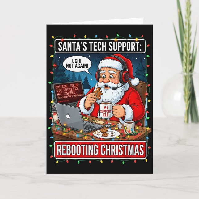 Carte Le soutien technique du Père Noël _ Redémarrage de (Devant)