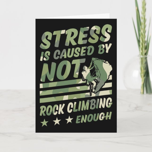 Carte Le stress est causé par un manque d'escalade _2  (Devant)