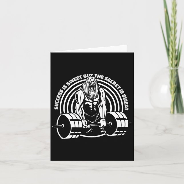 Carte Le Succès Est Doux, Mais Le Secret Est Sueur Homme (Devant)