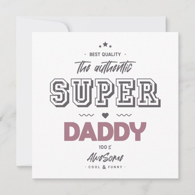 Carte Le super papa authentique (Devant)