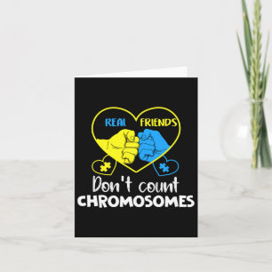 Carte Le Syndrome de Down Les vrais amis ne comptent pas