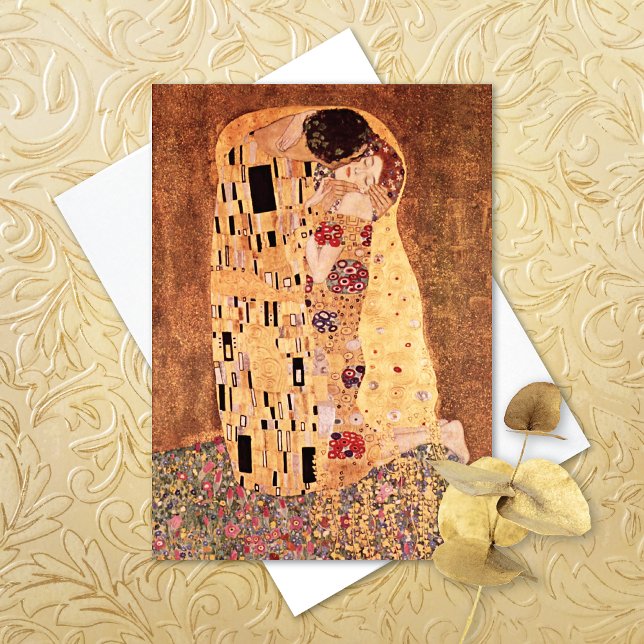 Carte Le tableau Le Baiser de Gustav Klimt (Créateur téléchargé)