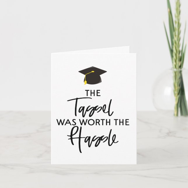 Carte Le Tassel Vaut La Graduation Rouge Hassle (Devant)