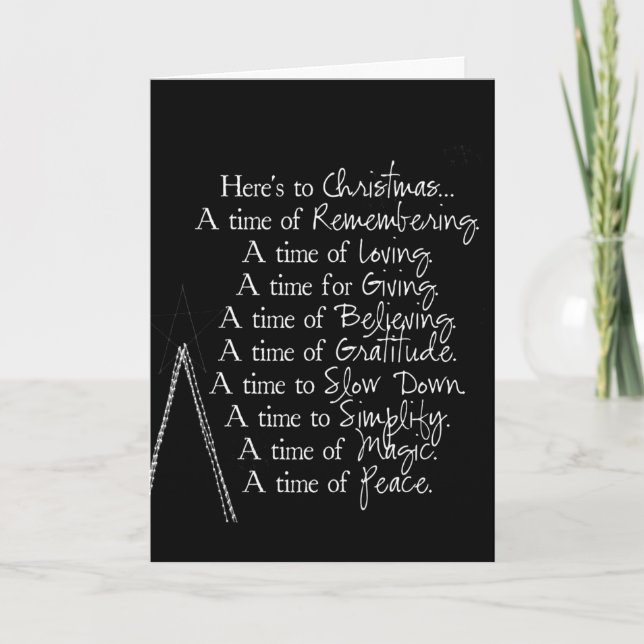 CARTE LE TEMPS DE L'ANNÉE POUR SE RAPPELER **VOUS** NOËL (Devant)