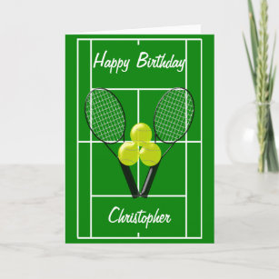 Cartes Tennis D Anniversaire Zazzle Fr