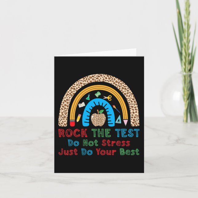 Carte Le test ne stresse pas juste faire le meilleur ens (Devant)