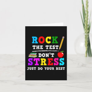 Carte Le test ne stresse pas le test de jour Enseignant 