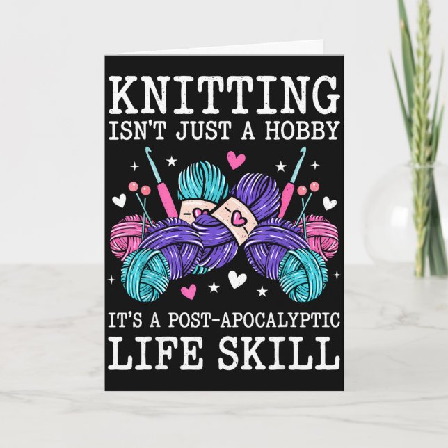 Carte Le tricot n'est pas un hobby c'est une compétence  (Devant)
