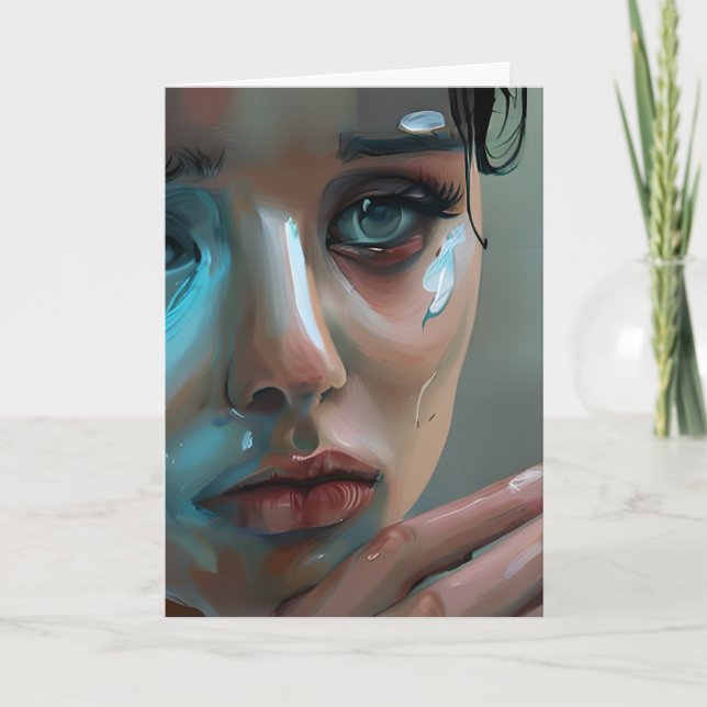 Carte Le triste visage des femmes | Pleurer vide (Devant)