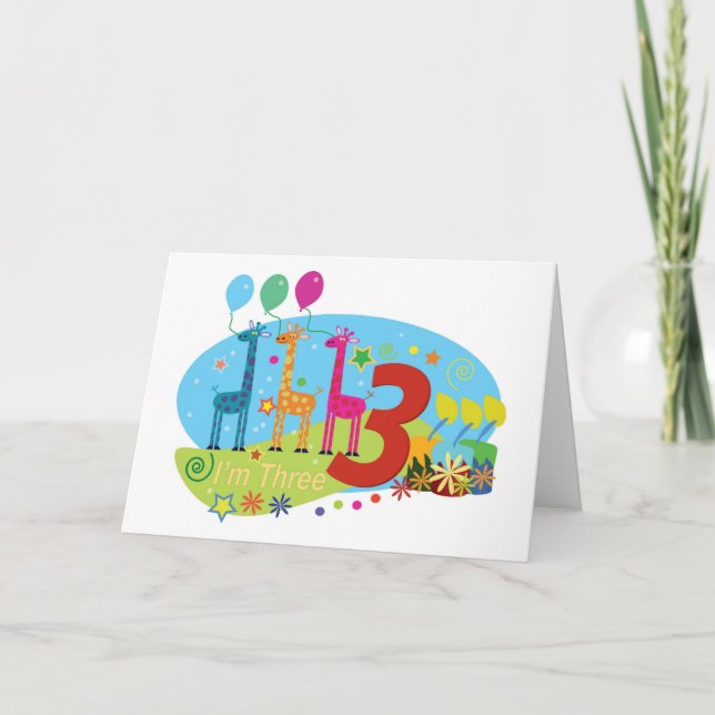 Carte le troisième anniversaire (Devant)