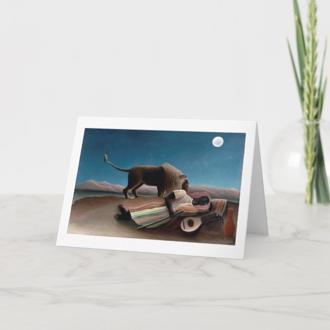 Carte Le Tsigane endormi, Henri Rousseau (Devant)