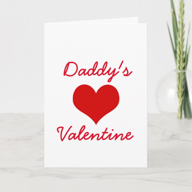 Carte le valentine du papa de jour de valentines (Devant)