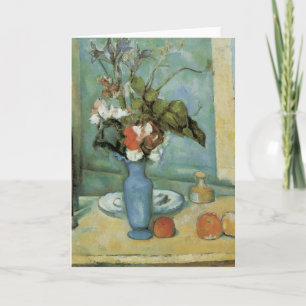 Carte Le Vase Bleu (Fleurs et Fruits) par Paul Cezanne