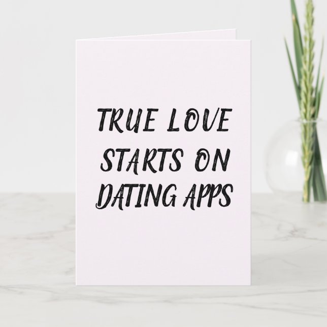 Carte Le véritable amour commence en ligne (Tinder, Bumb (Devant)