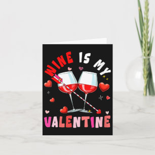 Carte Le vin des femmes est mon cœur de la Saint-Valenti