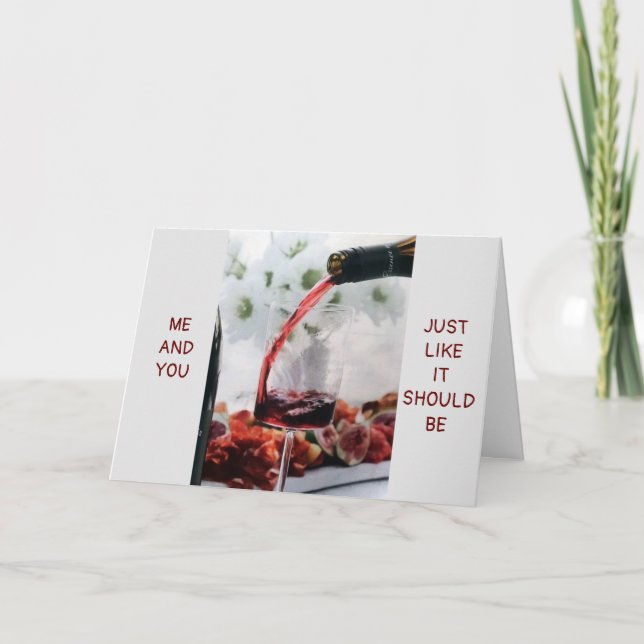 CARTE **LE VIN, NOUS DEUX ET QUELQUES MISTLETOE** (Devant)