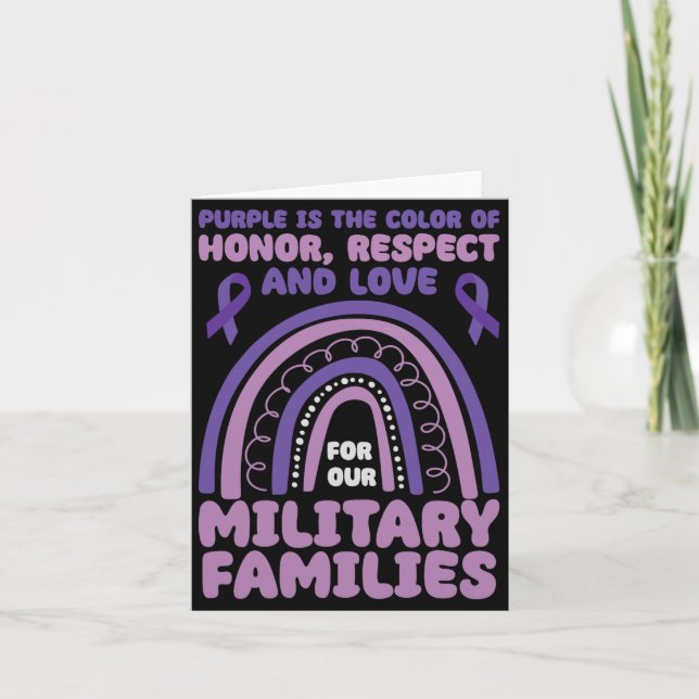 Carte Le violet est la couleur de l'honneur du respect d (Devant)