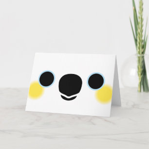 Carte Le visage d'un cockatoo à crête jaune