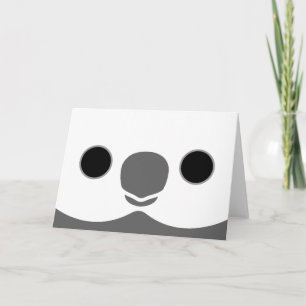 Carte Le visage d'un cocktail mâle à visage blanc