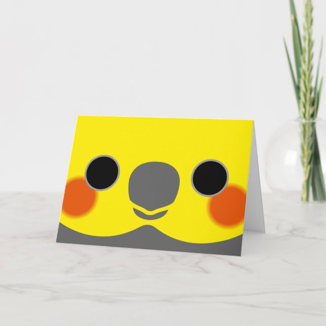 Carte Le visage d'un cocktail mâle gris normal (Devant)