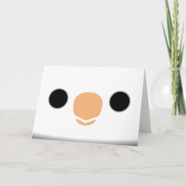 Carte Le visage d'un coq mâle à visage blanc (Devant)