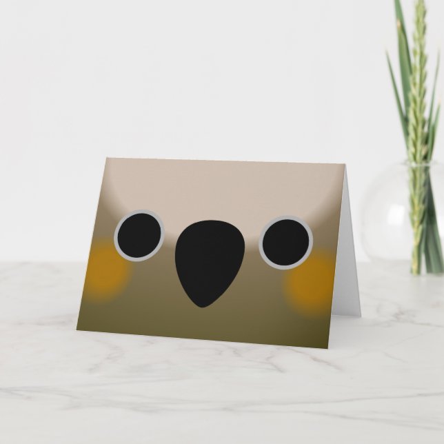 Carte Le visage d'un kākā néo-zélandais (Devant)