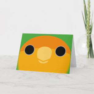 Carte Le visage d'un lovebird à visage orange