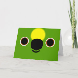 Carte Le visage d'une amazone à couronne jaune