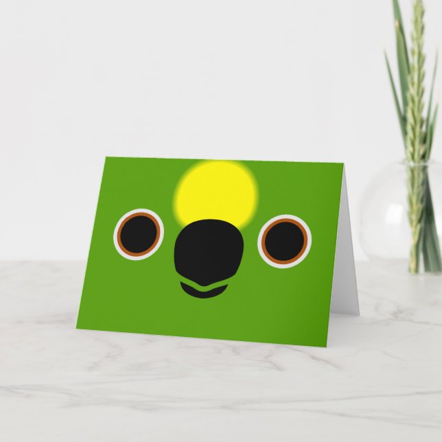 Carte Le visage d'une amazone à couronne jaune (Devant)