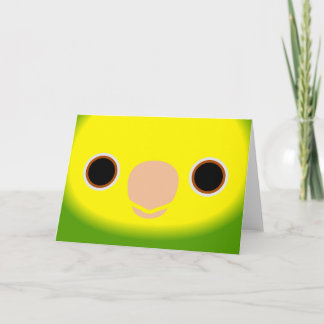 Carte Le visage d'une amazone à tête jaune
