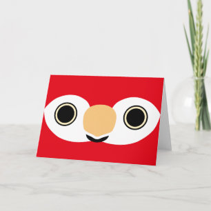 Carte Le visage d'une macaw Scarlet