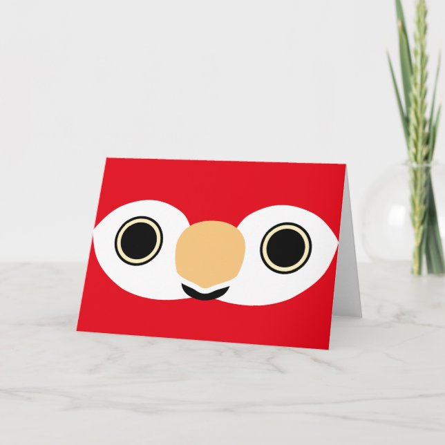 Carte Le visage d'une macaw Scarlet (Devant)