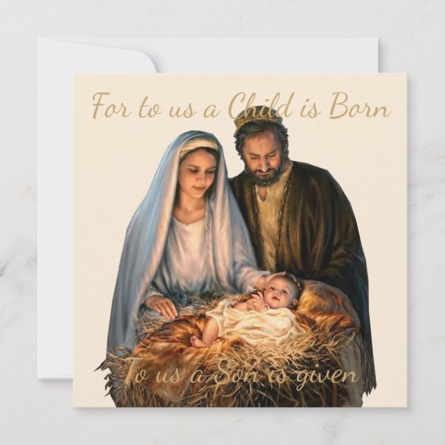 Carte Le vœu de Noël de la Nativité (Devant)
