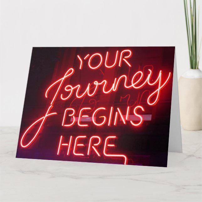 Carte le voyage commence grand (Devant)