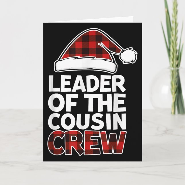 Carte Leader Of The Cousin Crew Christmas Buffalo Red Pl (Devant)