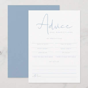 Carte LEAH Vibrant Blue Baby Advice and Prediction