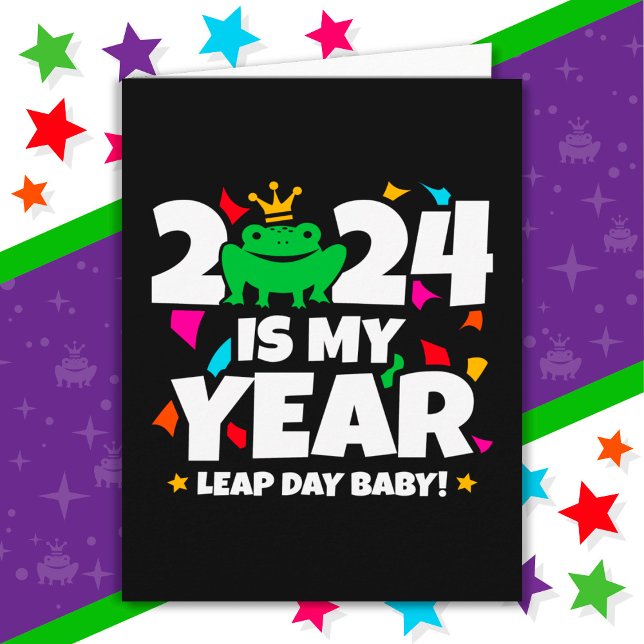 Carte Leap Day Leaper 2024 est mon année fév 29 annivers (Créateur téléchargé)