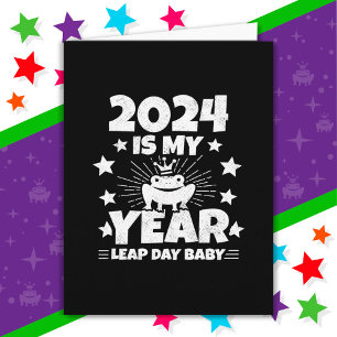 Carte Leap Day Leapling 2024 Est Mon Année Février 29 An
