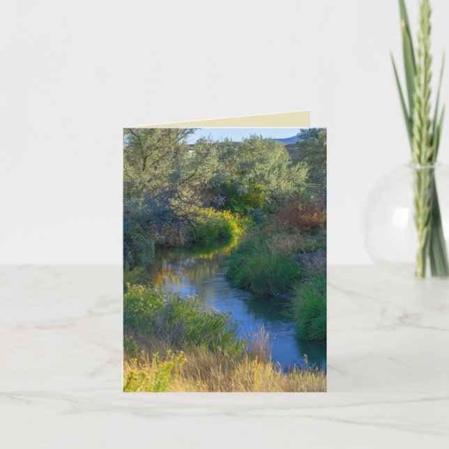 Carte L'eau coule dans le ruisseau comme un tableau (Devant)