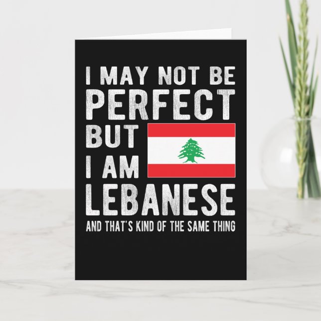 Carte Lebanese Flag (Devant)