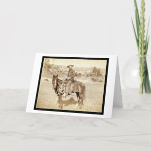 Carte L'écart-type 1887 de cowboy